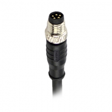 Cable Assembly - M8 5pins B code male straight molded cable, unshielded, PVC, -10°C~+80°C, 24AWG 0.25mm²